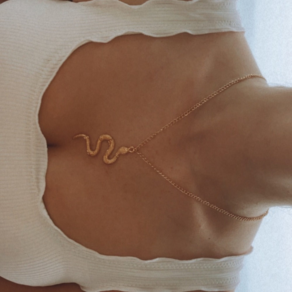 Gold snake necklace